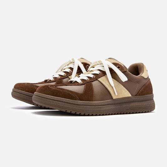 Brown Chunky Trainers – Casual Low-Top Shoes