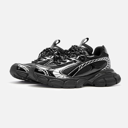 Unisex Reflective Chunky Sneakers – 5cm Height Increase Couple Running Shoes