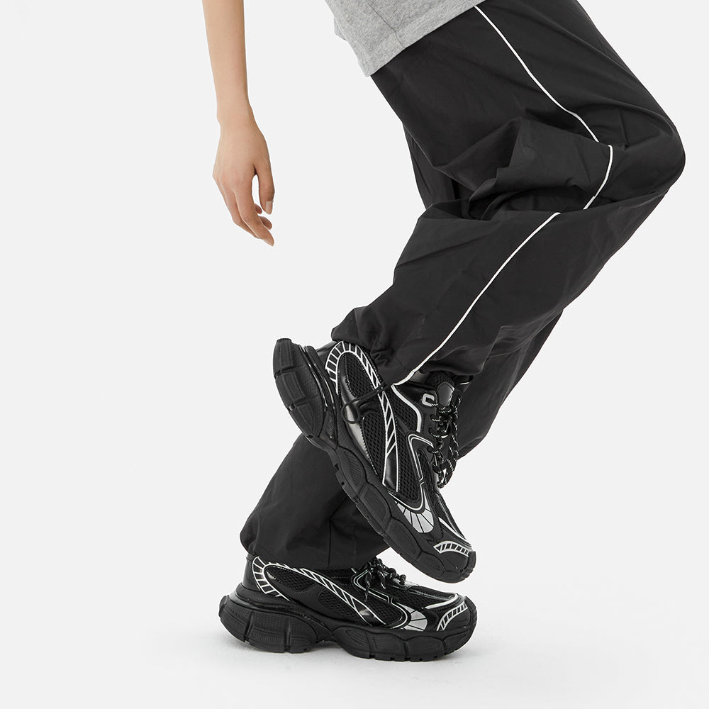 Unisex Reflective Chunky Sneakers – 5cm Height Increase Couple Running Shoes