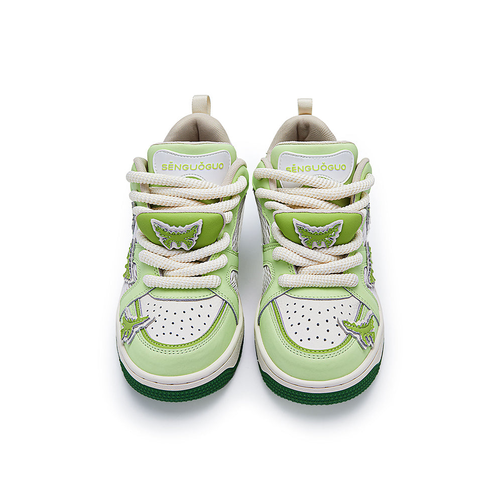 Women’s Green Street Sneakers – Trendy Low-Top Casual Shoes