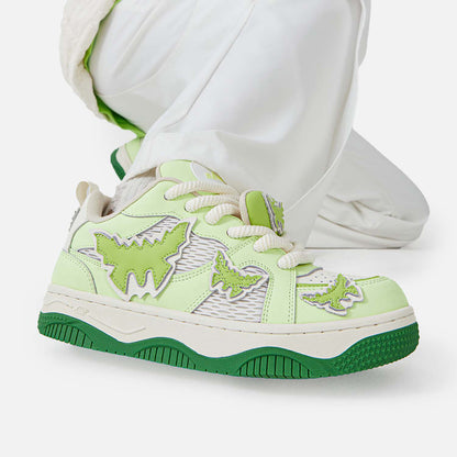 Women’s Green Street Sneakers – Trendy Low-Top Casual Shoes