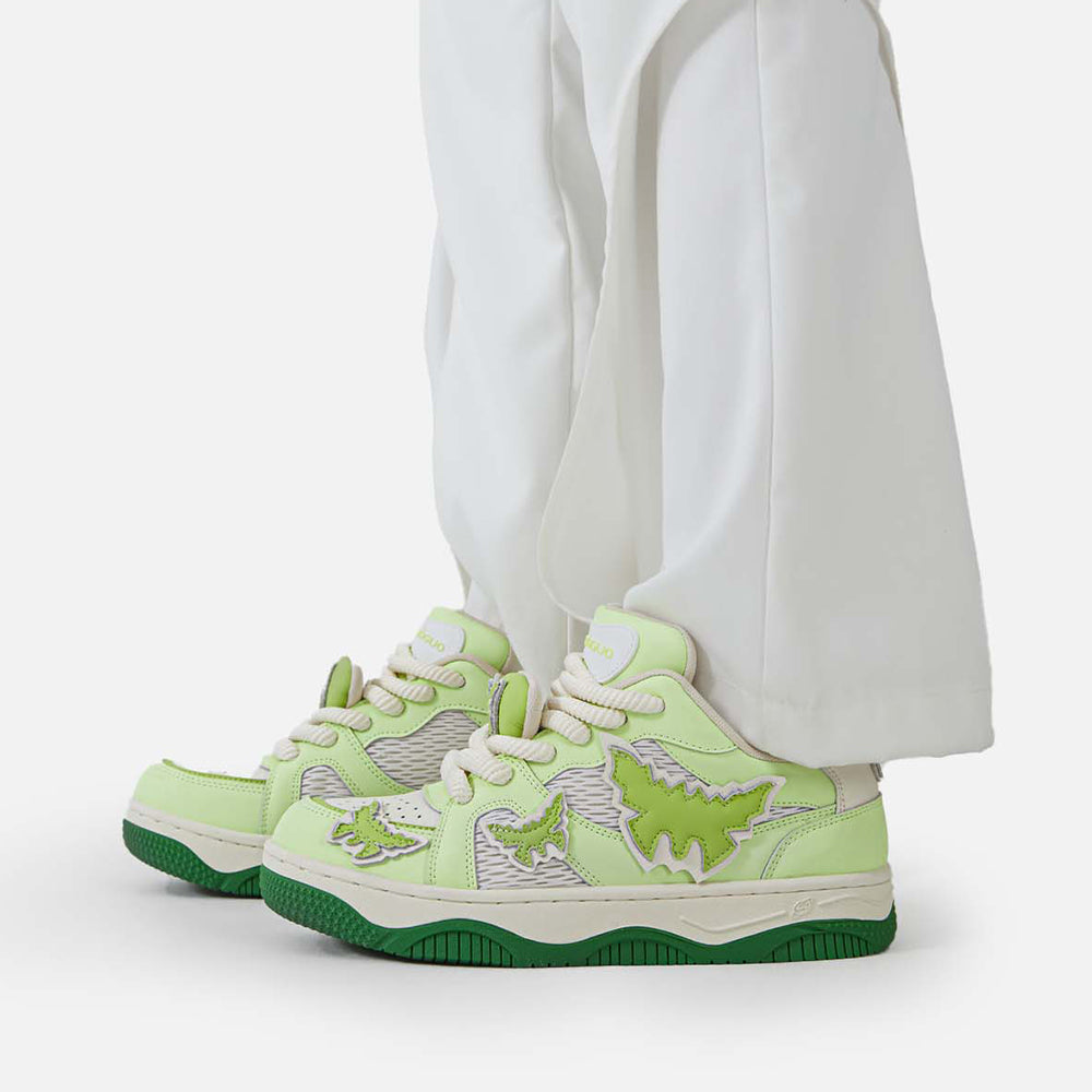 Women’s Green Street Sneakers – Trendy Low-Top Casual Shoes